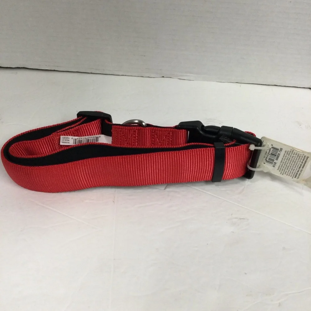 Good2Go Red Neoprene Collar for Dogs w Black Accents 19-30in New